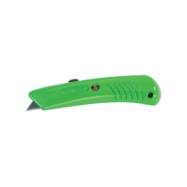 Bsc Preferred RSG-383 Safety Grip Utility Knife - Neon Green, 10PK BUY04000440 - main